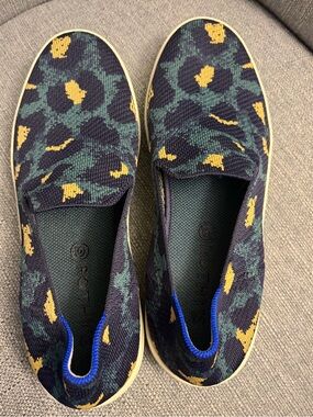 Rothy's Green Leopard Slip-On 10.5